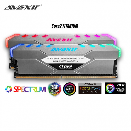 Avexir DDR4 Core2 Titanium RGB LED PC24000 16GB (2X8GB)