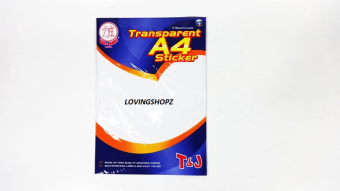 Label Tom dan Jerry ukuran A4 transparan, Label T & J A4 transparan