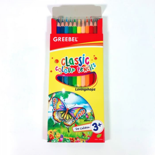 Pensil Warna 7012 Greebel Half Classic Colour Pencil 12 warna panjang