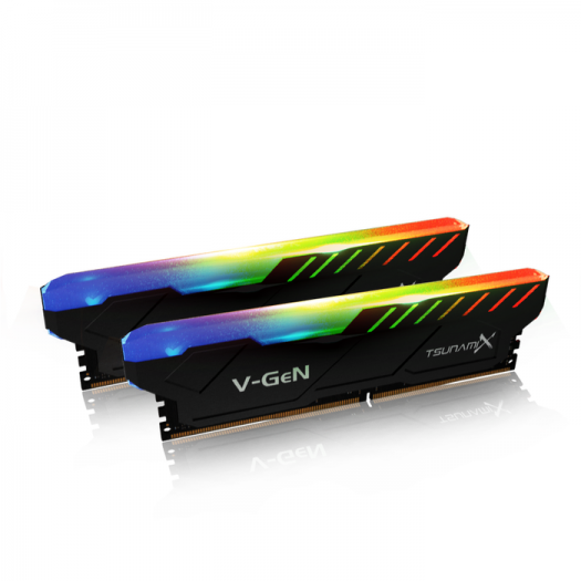 RAM V-GeN TsunamiX RGB DDR4 PC25600 3200Mhz Dual Channel 8GB (2x4GB)