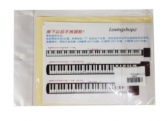 Sticker Piano Keyboard untuk 54 tuts, 61 tuts, 88 tuts